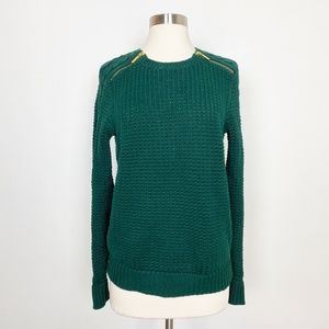 Michael Kors Cable Waffle Knit Zipper Sweater